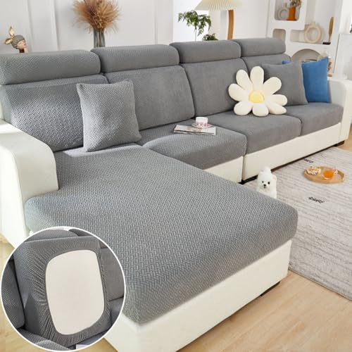 Disayu Magic Sofa Covers Couch Covers 2024 New Couch Cushion Covers Universal Sofa Covers Washable Stretch Slipcovers for Sectional Sofa (Texture Gray,Back Cover L) - Image 1