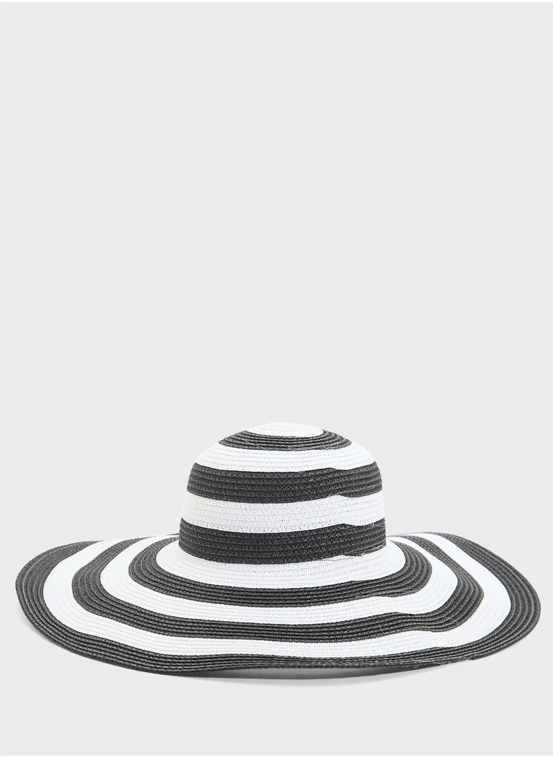 ايلا Striped Wide Brim Hat