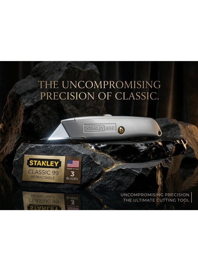 STANLEY 99E Classic Retractable Blade Utility Knife – Heavy-Duty Metal Body - Image 2