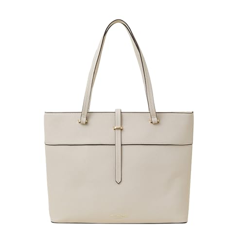 Accessorize London Women's Cream Large Faux Leather Tote Bag I Womens Bag| hand bags for women stylish - Image 1