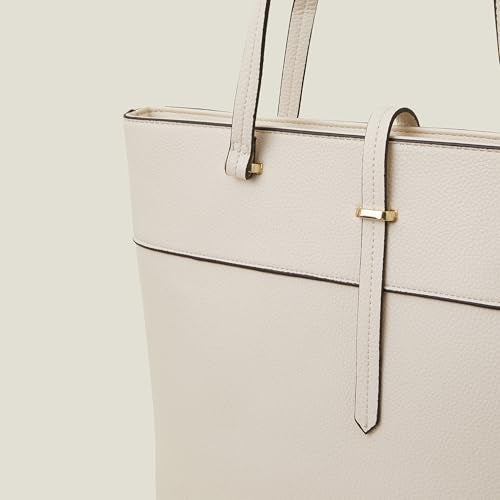 Accessorize London Women's Cream Large Faux Leather Tote Bag I Womens Bag| hand bags for women stylish - Image 5