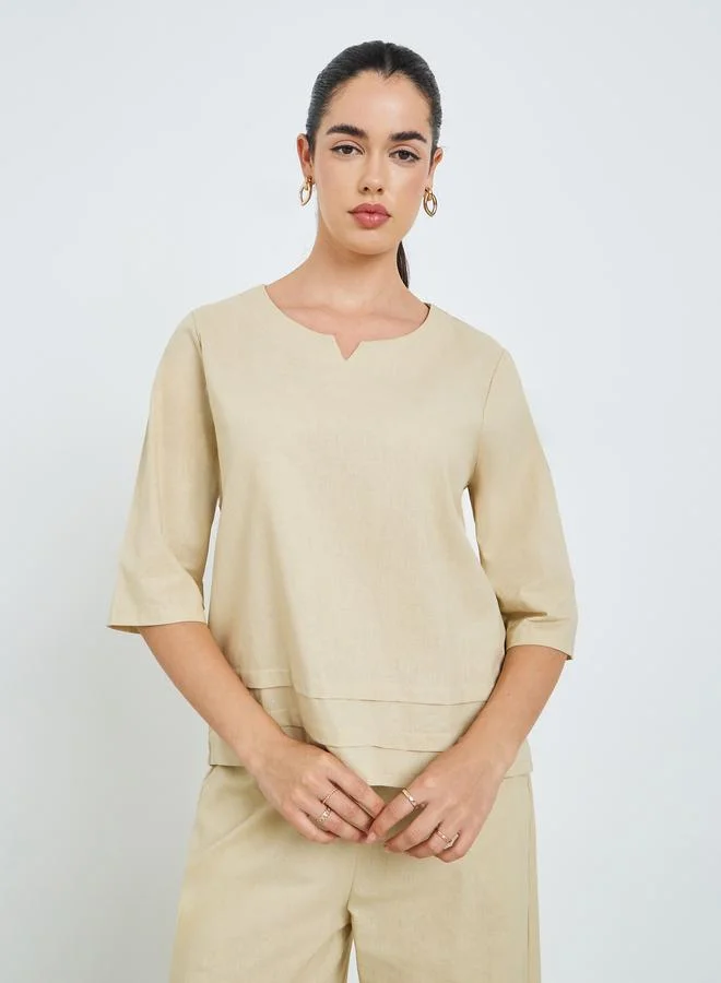 Amirah Women Fold Pleat Top and Wide Leg Modest Set