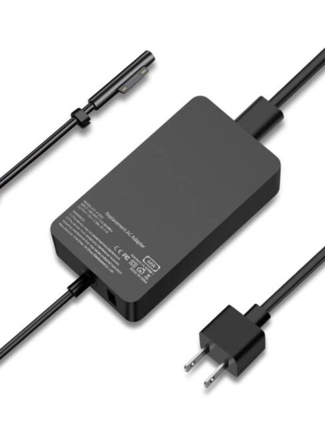 Terabyte 44W Charger For Microsoft 15V 2.58A Laptop Adapter Microsoft Surface Pro 6 Pro 7 Pro 4 Pro 3 Pro X Model 1800 1625 with UK Plug Cable - Image 1