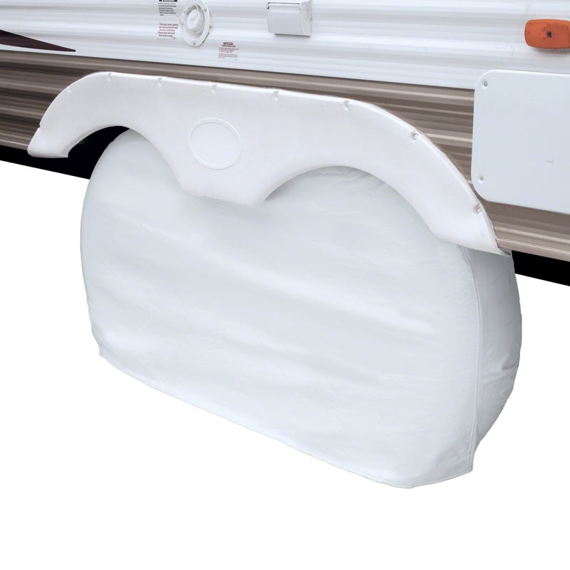 Classic Accessories Over Drive RV Dual Axle Wheel Cover Wheels 2730DIA White