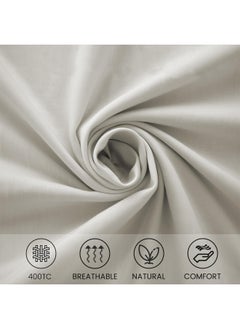 Arabest 4-Piece Breathable Bedding Set - Hypoallergenic Microfiber Bed Sheet & Fitted Sheet with Pillowcases | Solid Gray 230x250cm | Hotel-Grade Bed Linens for Home, Rental & Hospitality Use  - Image 3