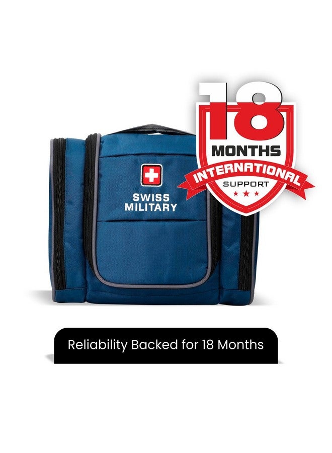 Swiss Military Unisex Nylon 5L Water-Resistant Toiletry Bag for Travel with Multiple Compartments, Quick Access Pocket, Durable Zippers, Organizer for Toiletries, Makeup and Essentials-Blue - Image 4