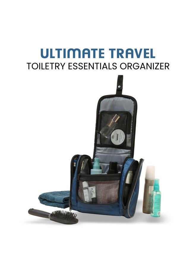 Swiss Military Unisex Nylon 5L Water-Resistant Toiletry Bag for Travel with Multiple Compartments, Quick Access Pocket, Durable Zippers, Organizer for Toiletries, Makeup and Essentials-Blue - Image 5