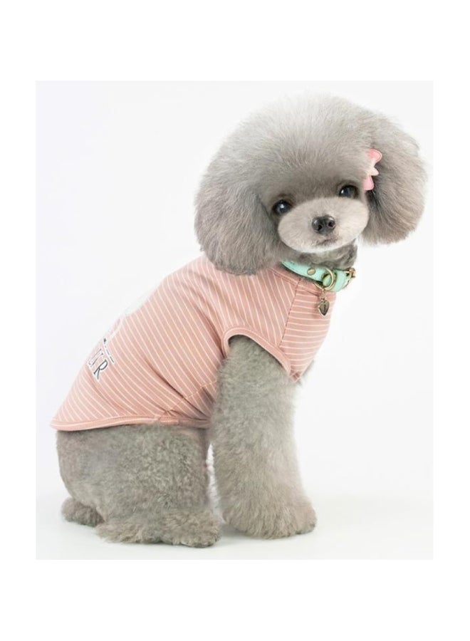 إسكدنيا معطف مخطط ومزين بطيعة عبارة Ready Go وردي/أبيض/أسود - Image 3