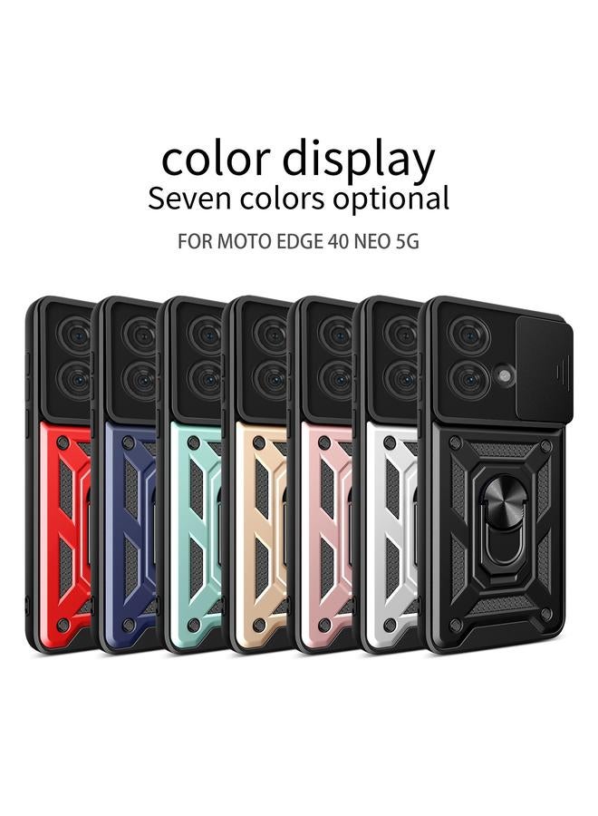 اس-توب جراب لهاتف Motorola Edge 40 Neo 5G بتصميم غطاء كاميرا منزلق من مادة TPU الهجينة لهاتف الكمبيوتر الشخصي - Image 2