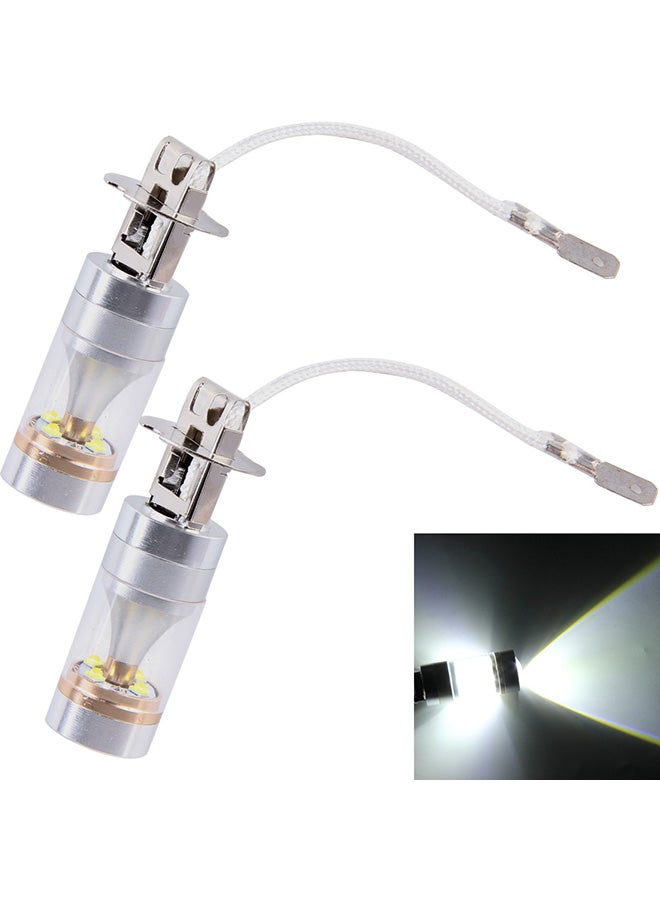 Loquat 2-Piece H3 30W 350 LM 6000K White Light CREE 6 LED Car Fog Light Bulb - Image 2