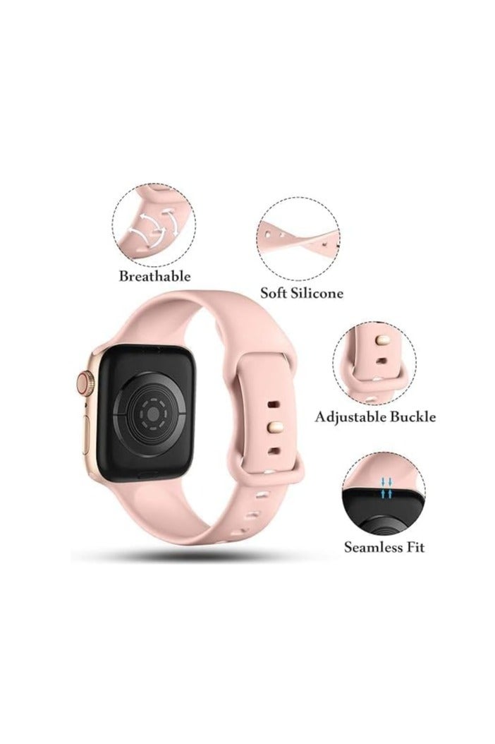 Silicone Band for Apple Watch Series 2/3/4/5/6/7SE 42mm 44mm 45mm 49mm/l - Image 1