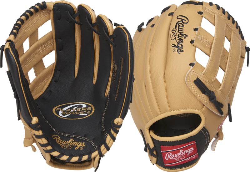 Rawlings راولينغز | سلسلة اللاعبين قفاز تي-بول وبيسبول للشباب | رمي باليد اليسرى | 11.5" | بيج/أسود - Image 1
