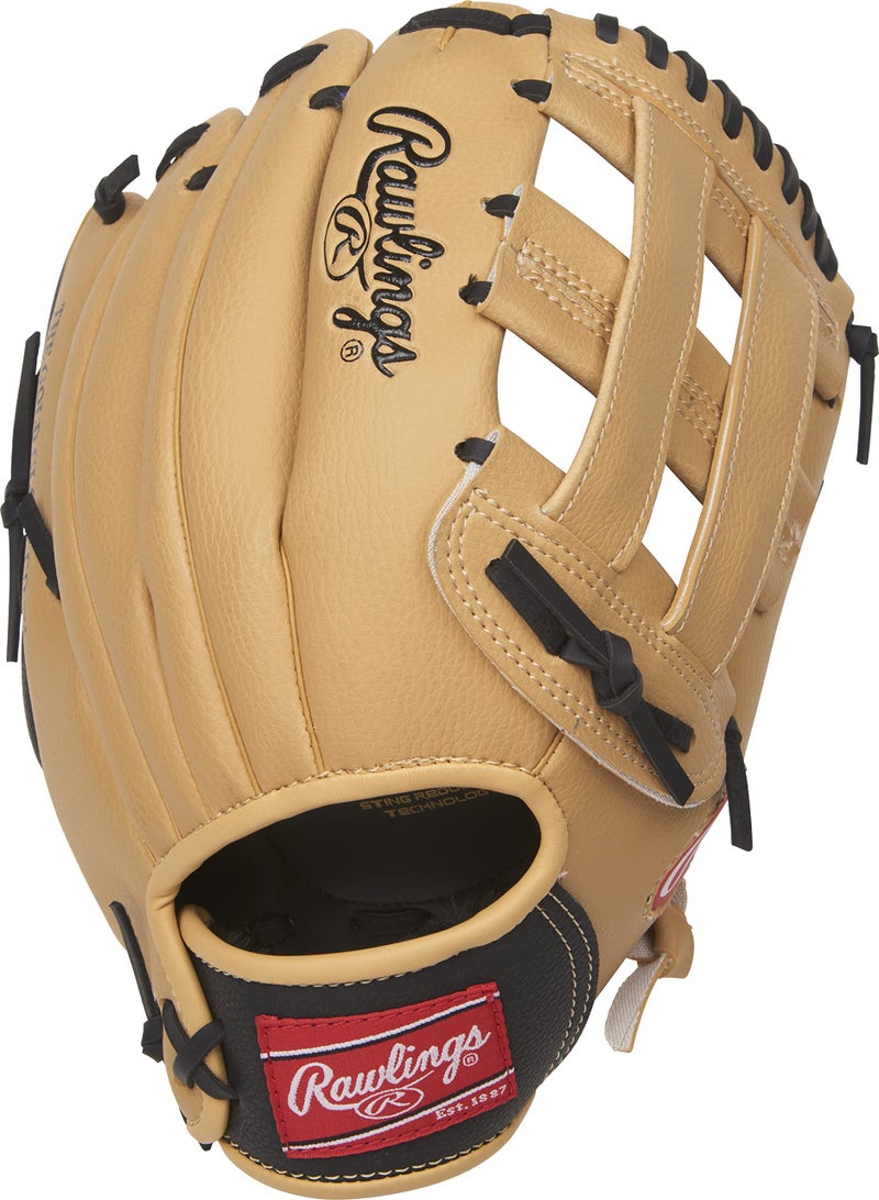 Rawlings راولينغز | سلسلة اللاعبين قفاز تي-بول وبيسبول للشباب | رمي باليد اليسرى | 11.5" | بيج/أسود - Image 4