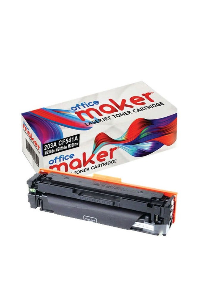 Office Maker 203A CF541A Laserjet Toner Cartridge for Printer Blue - Image 1