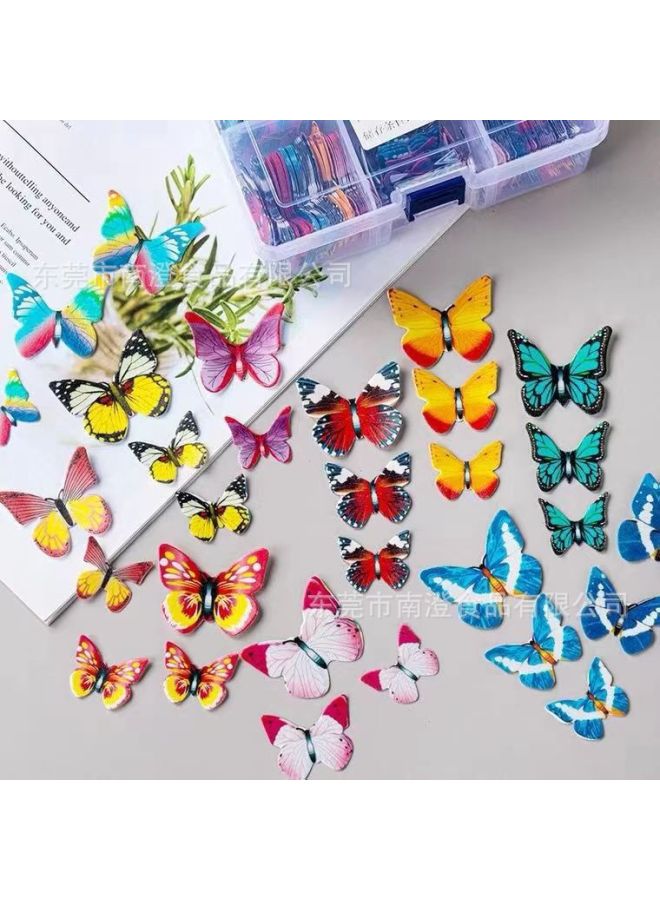 Cross-border Hot-selling Edible Glutinous Rice Paper erfly Decorations Cold Dishes Desserts Hotel Restaurant Cake Decorations-Specifications:New Flower 36 Pieces Type A - Image 4