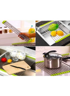 Octopus Bazaar Foldable Space Saving Drying Rack and Mega Trivet Stainless Steel Drying Rack 37X23  - Image 2