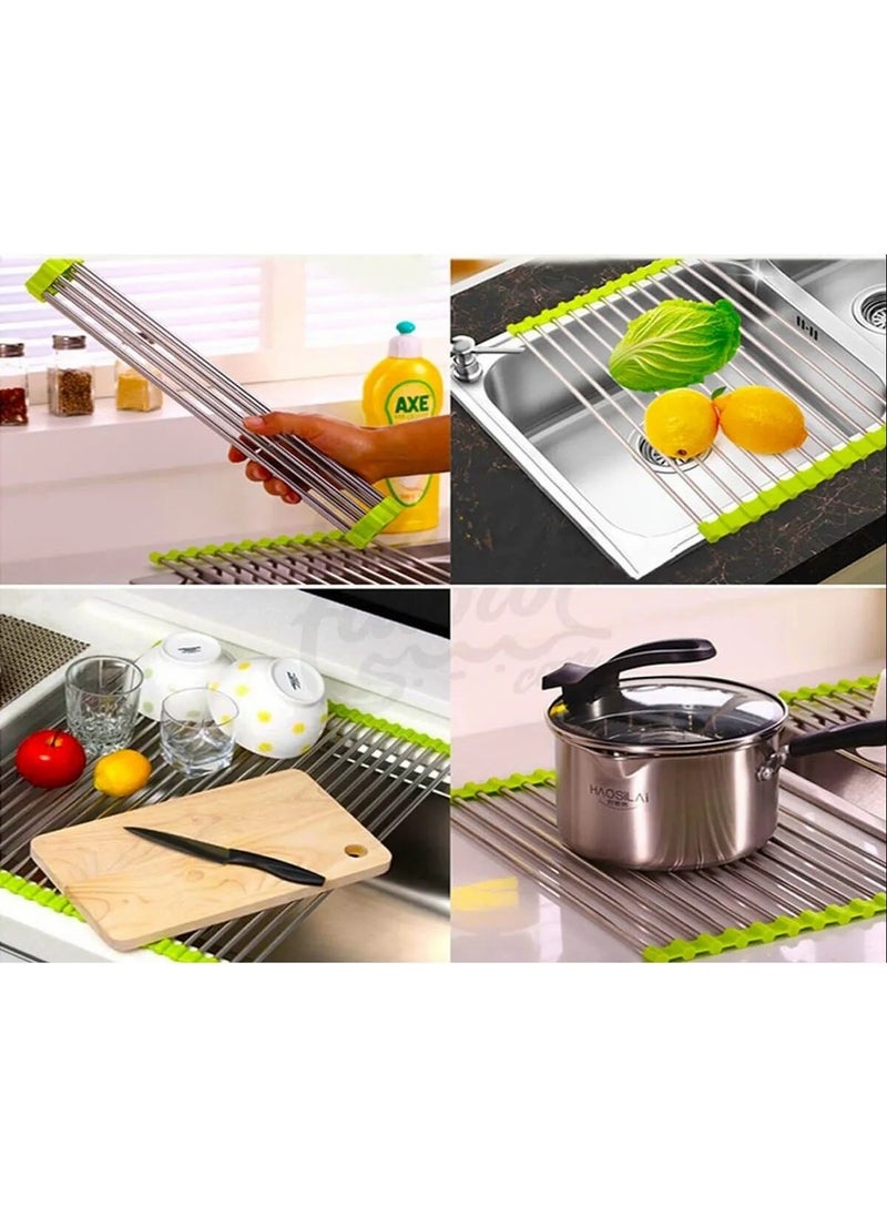 Octopus Bazaar Foldable Space Saving Drying Rack and Mega Trivet Stainless Steel Drying Rack 37X23  - Image 2