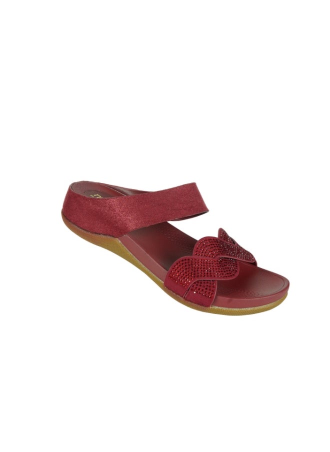 Michelle Morgan 092-2591 Michelle Morgan Ladies Casual sandals 114RC277 Bordo  - Image 1