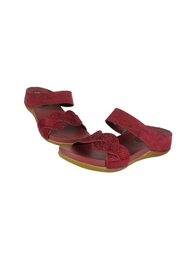 Michelle Morgan 092-2591 Michelle Morgan Ladies Casual sandals 114RC277 Bordo  - Image 2