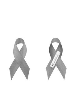 Grey Brain Cancer Awareness Ribbon