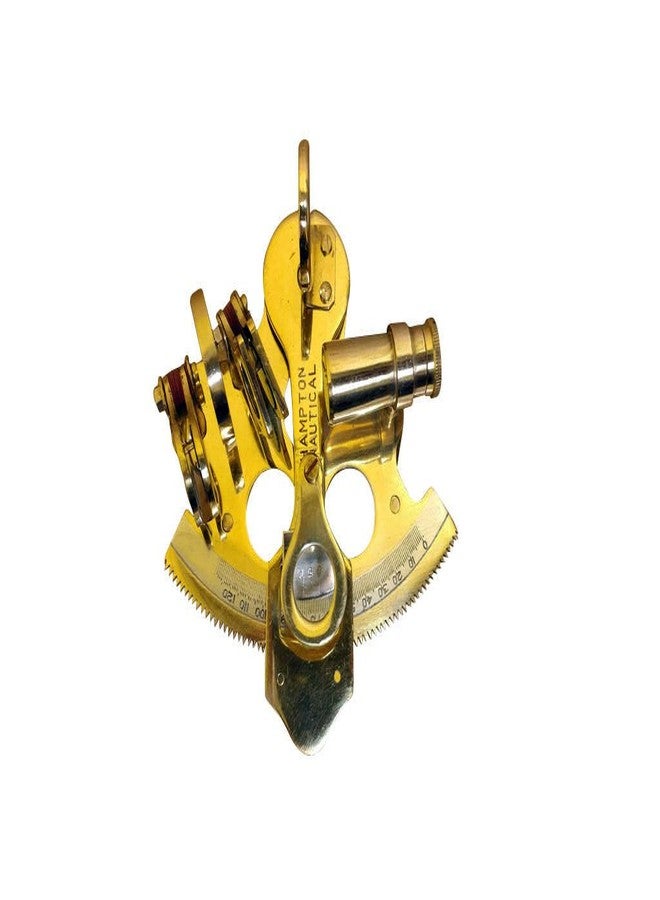 Hampton Nautical Scout's Brass Sextant, 4", Brass - Image 3
