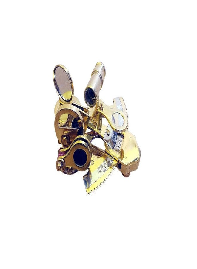 Hampton Nautical Scout's Brass Sextant, 4", Brass - Image 4