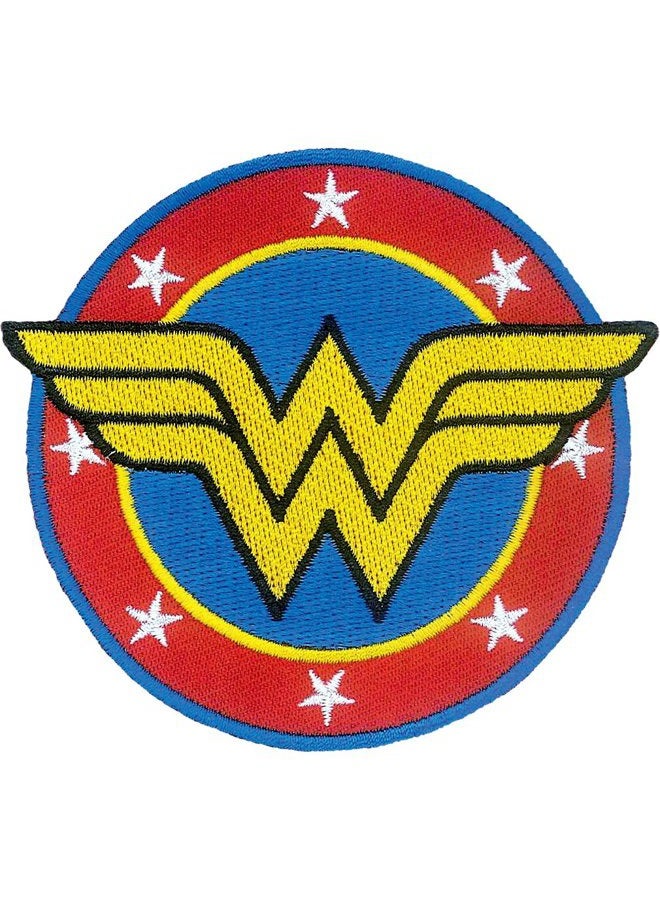 Ata-Boy DC Comics Wonder Woman Logo 3" Full Color Iron-On Patch - Image 1