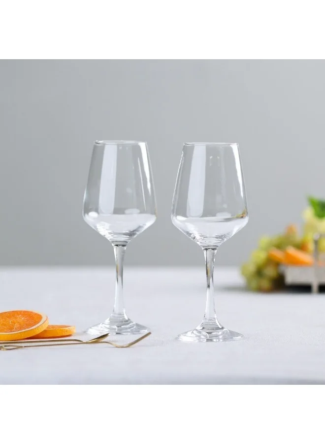 DANUBE HOME Danube Home Minetta 6-Piece Wine Glass Set - 400ML Premium Clear Glassware for Wine, Scotch, and Whisky - Elegant Tabletop Drinkware Collection
