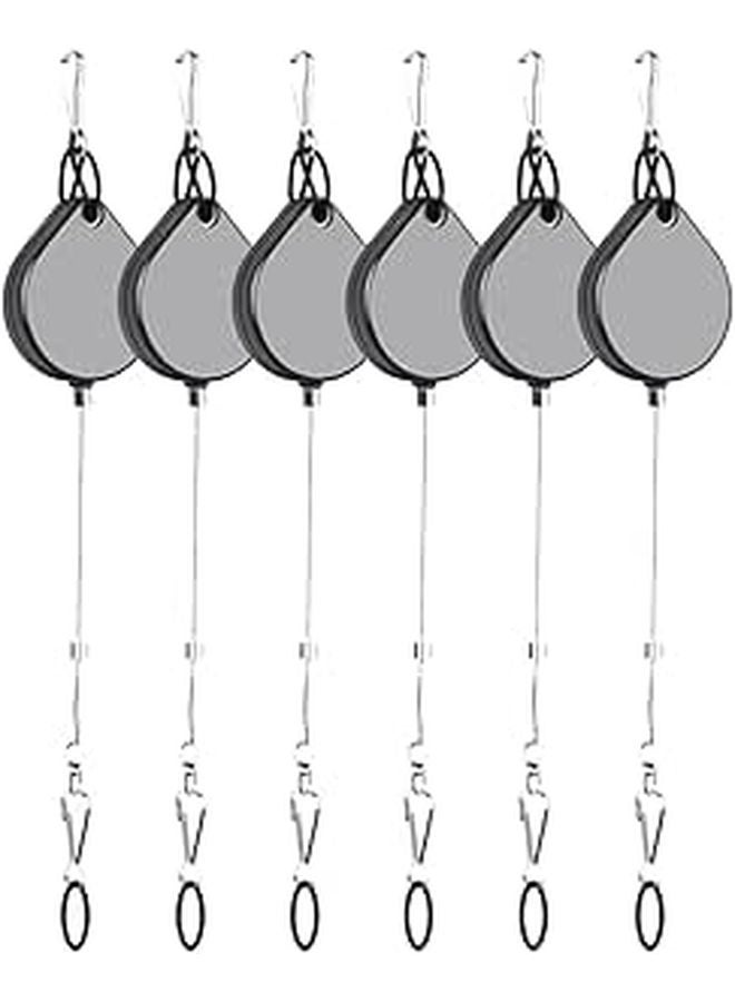VR Ceiling Cable Management Kit 40 Pcs With Hooks Pulleys Adhesive Tools Grey - Image 1