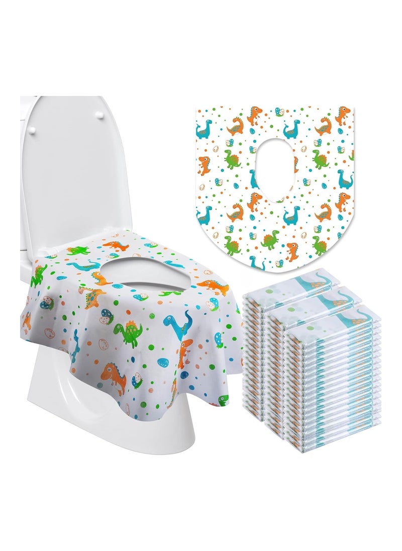 Reginary 50 Packs Disposable Toilet Seat Covers Extra Large Individually Wrapped Portable Non Slip Waterproof  - Image 1