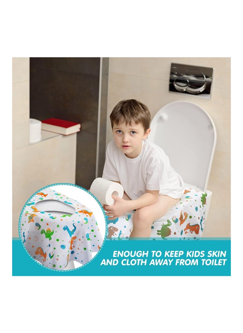 Reginary 50 Packs Disposable Toilet Seat Covers Extra Large Individually Wrapped Portable Non Slip Waterproof  - Image 5