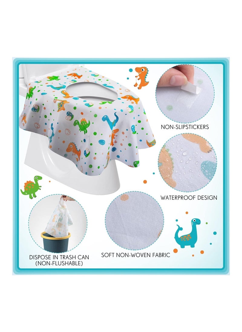 Reginary 50 Packs Disposable Toilet Seat Covers Extra Large Individually Wrapped Portable Non Slip Waterproof  - Image 2