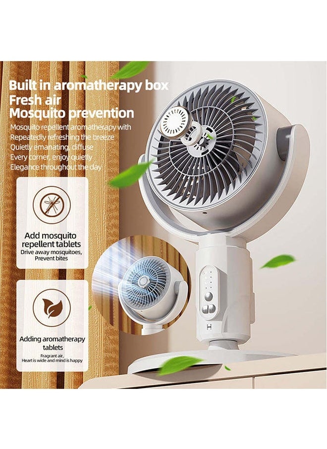 JCB CHIC Rechargeable Air Circulation Fan Floor-standing Fan, Quiet Pedestal Fans ,Oscillating Fan Adjustable Height Five-speed Wind Speed Adjustment Slient Turbo(F1)  - Image 5
