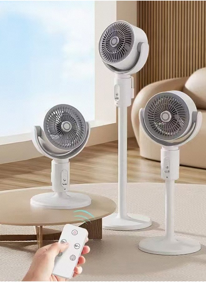 JCB CHIC Rechargeable Air Circulation Fan Floor-standing Fan, Quiet Pedestal Fans ,Oscillating Fan Adjustable Height Five-speed Wind Speed Adjustment Slient Turbo(F1)  - Image 1