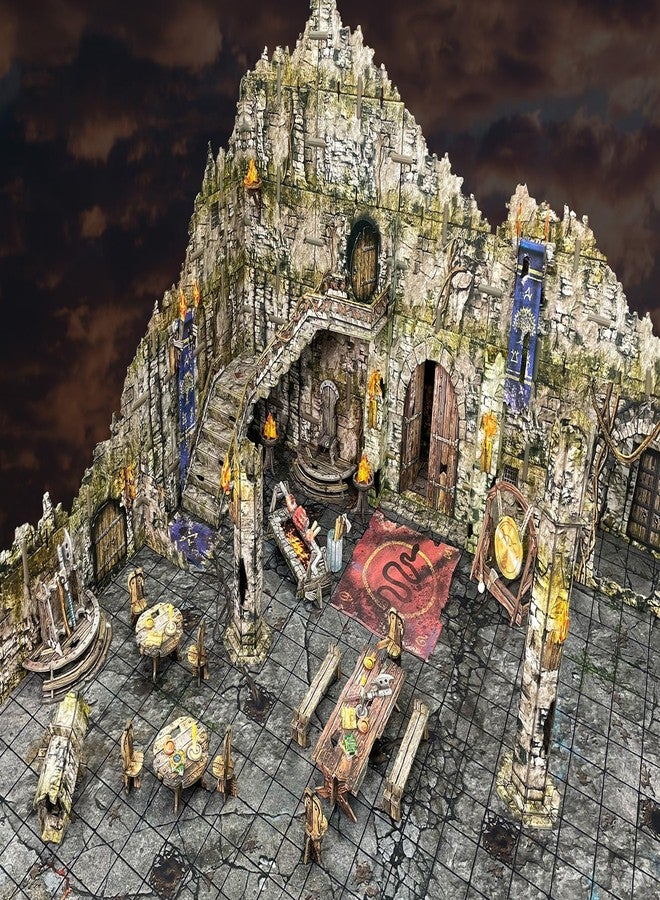 Battle Systems Fantasy Dungeon Terrain Great Hall of Khaarastad Terrain Immersive Scenery for D&D DND Maladum Pathfinder RPGs Full Color Heavy Duty Cardstock Printed Both Sides - Image 3