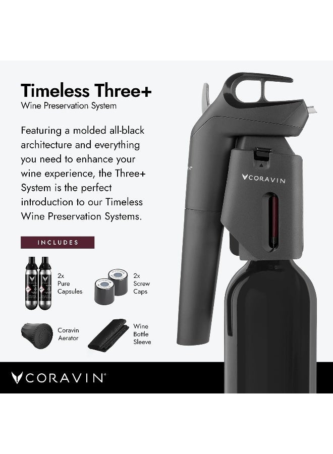 Coravin السيرة الذاتية 590012 Zwart Timeless Three Pack Wijn Conserveringssysteem  - Image 2