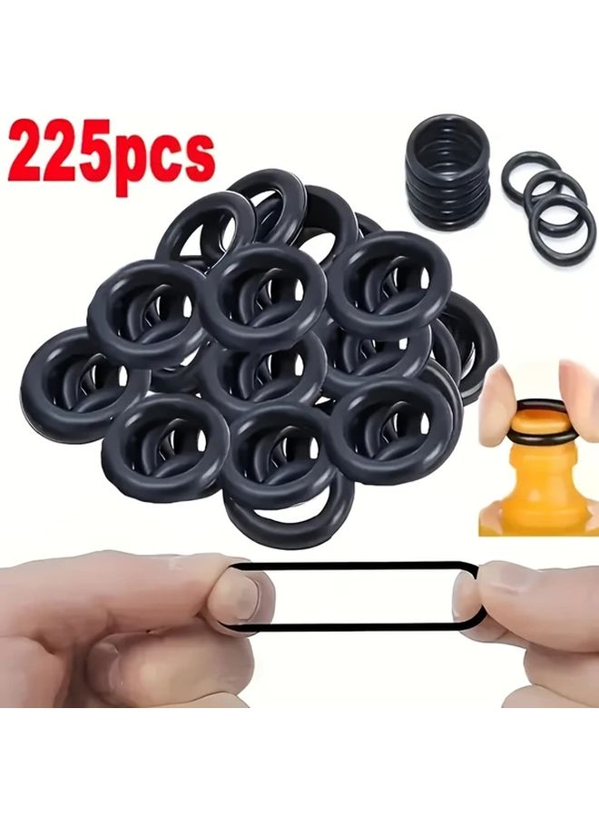225pcs Oil Resistant O Ring Kit 18 Sizes For Pipe Automotive Mechanical Seals - Image 3