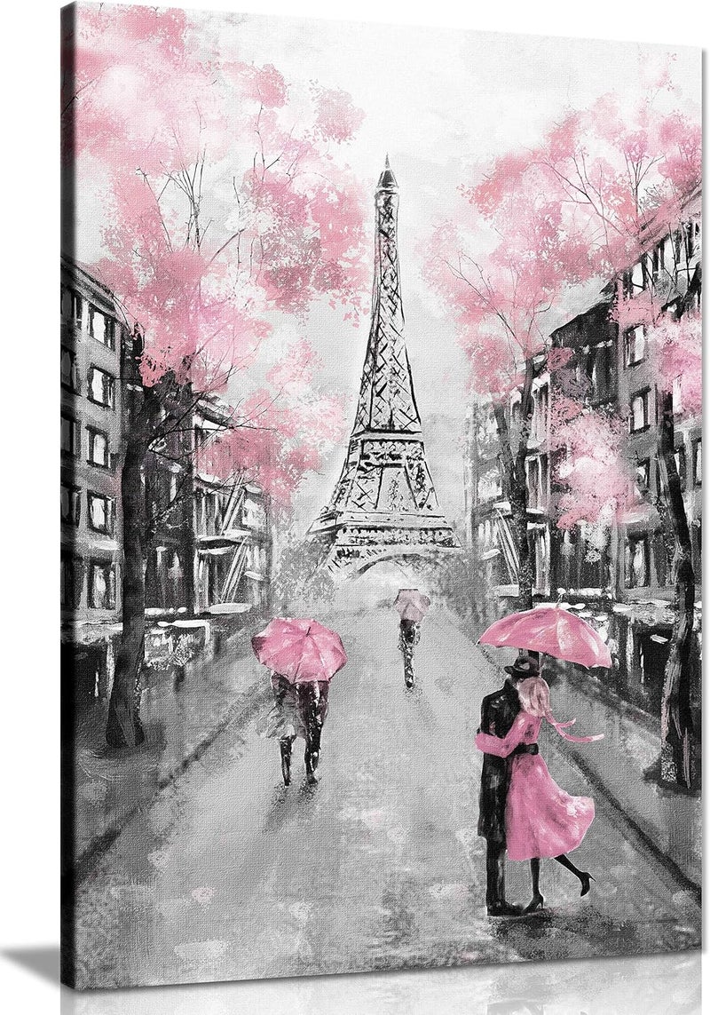 BPA Framed Paris Canvas Wall Art - Image 1