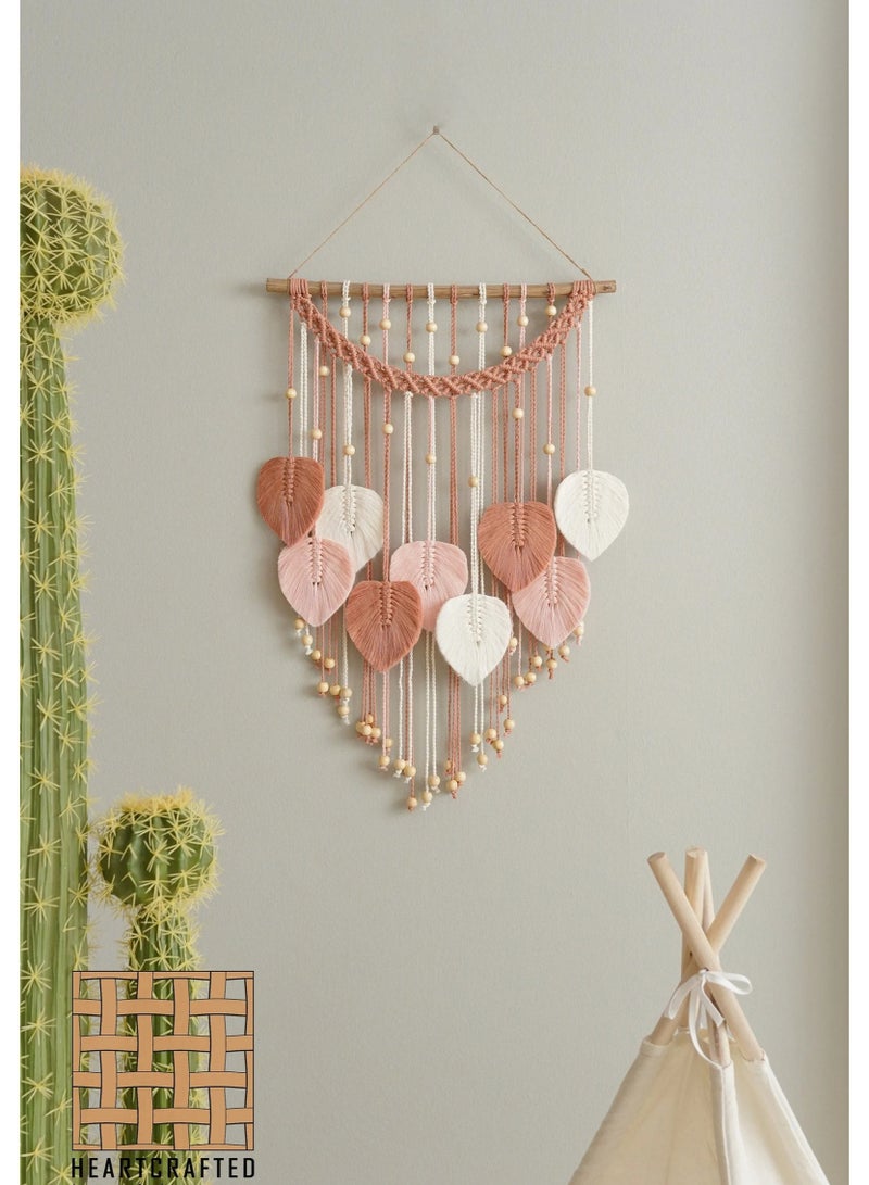 انتيكيانو ديكور أوراق مكرمية، أوراق استوائية، هدية للمنزل الجديد، ديكور لغرفة الطفل، فن مكرمي، تزيين غرفة النوم، تَپستري جمالي، هدية للأم - Image 1