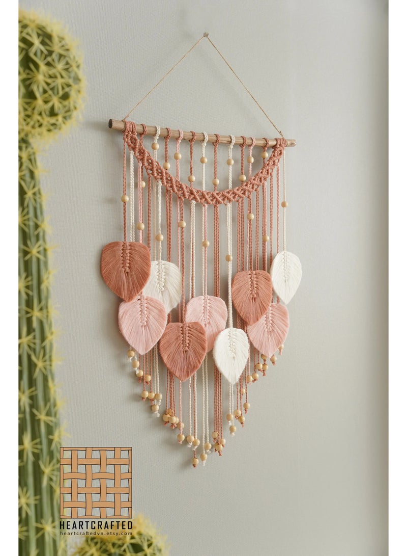 انتيكيانو ديكور أوراق مكرمية، أوراق استوائية، هدية للمنزل الجديد، ديكور لغرفة الطفل، فن مكرمي، تزيين غرفة النوم، تَپستري جمالي، هدية للأم - Image 2