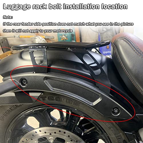 GYMARK Motorcycle Luggage Rack Rear Passenger Backseat for Indian Scout Bobber Twenty Sixty 2018-2024 Heavy Duty Loading Cargo Shelf Accessories - Image 3
