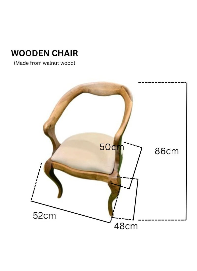 Schondor Furniture Wooden Armchair | Made from Walnut Wood | Perfect for Dining Area  - Image 2