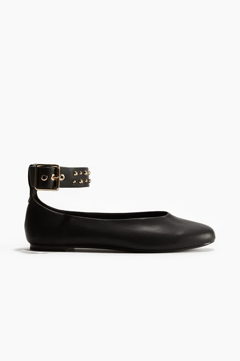 H&M Studded-detail ballet pumps