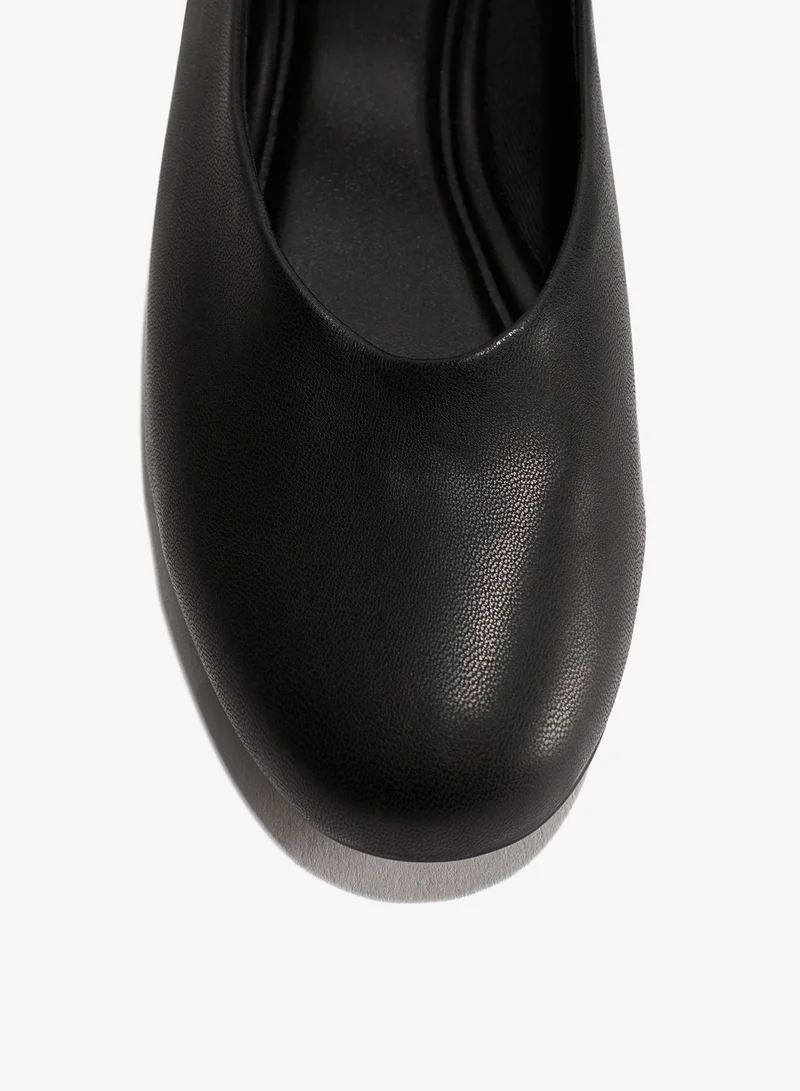 H&M Studded-detail ballet pumps