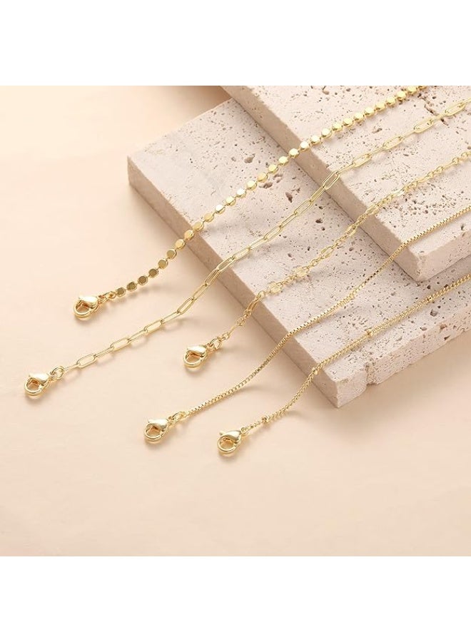 يوكانبي طقم إكسسوارات مكون من 6 قطع – أساور وسلاسل كاحل نسائية بطابع عصري ومميز - Image 2