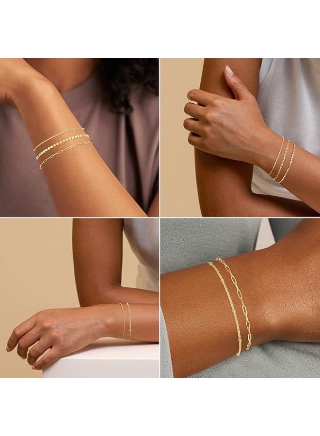يوكانبي طقم إكسسوارات مكون من 6 قطع – أساور وسلاسل كاحل نسائية بطابع عصري ومميز - Image 3