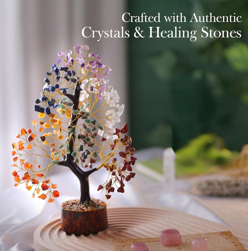 PYOR 7 Chakra Tree of Life Crystal Tree – Healing Crystals & Stones | Housewarming Gift for New Home | Birthday Gift for Women | Home Decor Office Decor | Room Decor - Image 2