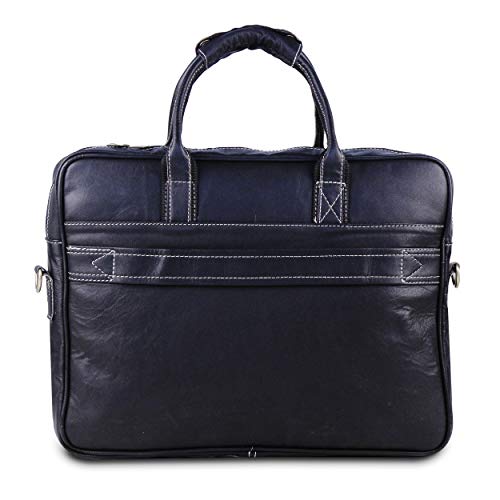HULSH 18 Inch Leather Messenger Bag For Men, Genuine Leather Briefcase Business Bag W/Padded Laptop Case, Vintage Handmade Laptop Satchel and Shoulder Bag for Office, Work, and Travel - Image 5