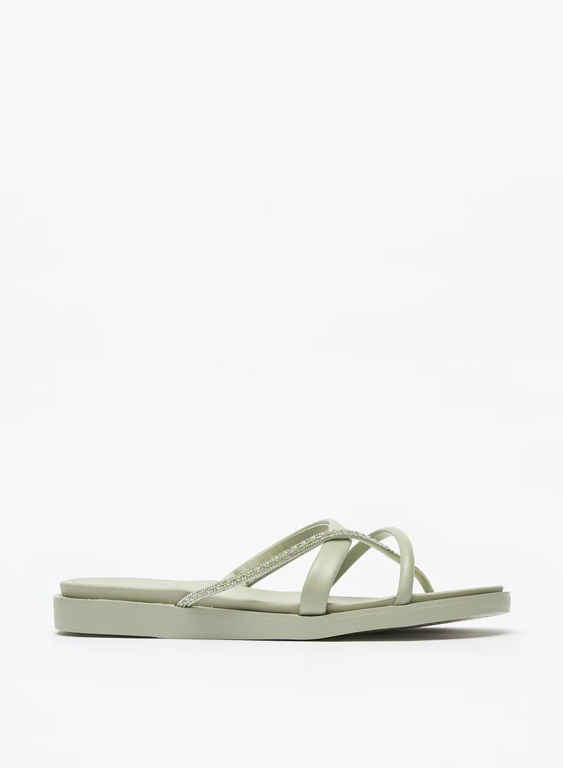 فلورا بيلا Flora Bella Embellished Slip-On Sandals