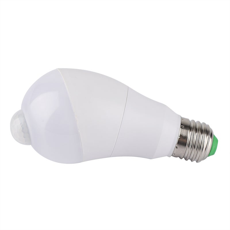 LED Light Motion Sensor Bulb Lamp 350°Rotating Sensing Head for Hallway E27(Cool White, 7W) - Image 5
